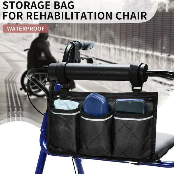 YLSHRF Wheelchair Bag,Multiple Pockets Large Capacity Wheelchair