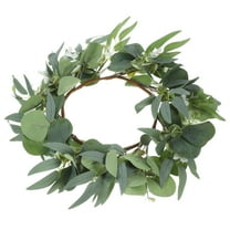 HEMOTON Artificial Eucalyptus Wreath Wreaths For Front Door Wedding Decoration