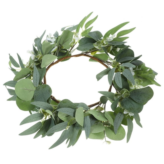 HEMOTON  Artificial Eucalyptus Wreath Wreaths For Front Door Wedding Decoration