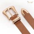 thumbnail image 5 of JASGOOD Women Leather Belts Western Cowgirls Belt with Gold Buckle, 5 of 8