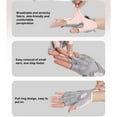 thumbnail image 4 of Guantes de Fitness Greeniant 2 uds culturismo mancuernas entrenamiento medio dedo absorbente sudor Rosa S Type2 NO2, 4 of 6