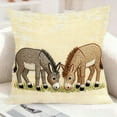 thumbnail image 1 of Pisexur funda de almohada Funda de almohada con estampado divertido del año del caballo, funda de cojín de lino para sofá, funda de cojín para decoración del hogar, funda de almohada familiar, 1 of 8