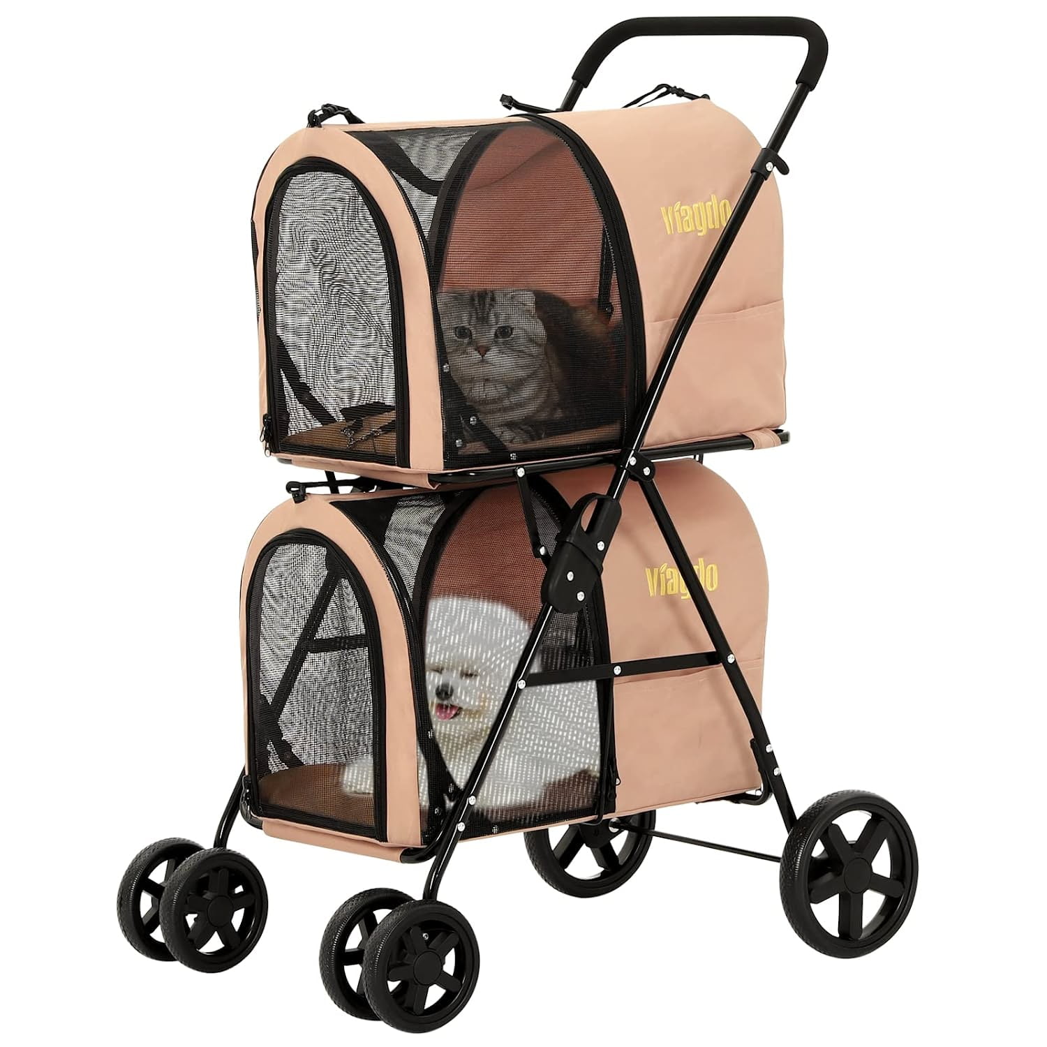 Luxury Folding Pet Stroller for Medium Dogs Cats – Furr Baby Gifts