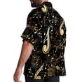 thumbnail image 3 of Note Men's Short Sleeve Casual Printed Button Down Beach Shirt - Summer Hawaiian Top, 3 of 6