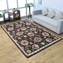 Rugsotic Carpets Hand Tufted Wool Eco-Friendly Area Rugs - 5'x8', Rectangle, Brown, Modern Contemporary Design, High Pile Handmade Anti Skid Rugs for Living Room, Bed Room (K00659)