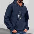 thumbnail image 2 of Wyobmus Flight U.S. Flag Hoodies for Men Casual Printed Sweatshirt Lightweight Long Sleeve Sport Pullover With Pocket Drawstring Workout A-Navy, 2 of 3