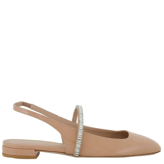 Stuart Weitzman Stefanie Patent Slngback Ballet Flats, Brand Size 37 ( US Size 6.5 )