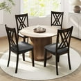 thumbnail image 5 of Costway 2 PCS Linen Fabric Upholstered Kitchen Armless Chairs with Rubber Wood Frame Gray, 5 of 10