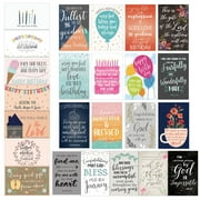 Faithful Finds Greeting Cards - 4 x 6 In Blank Inside, 48-Pack with Envelopes - Prayer Cards for Christian Stationery Set, Encouragement & Thank You