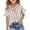 X152 Brown, variant on Glisme Tees for Girls Striped Print Shirt Short Sleeve Lapel Neck Tops Summer Casual Girl T-shirt Size 5-6 Years Black