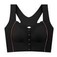 thumbnail image 4 of NIEWTR Womens Front Snap Closure Bras Soft Seamless Wireless Lace Bralettes Comfort Full Coverage Bra(Black,XL), 4 of 4