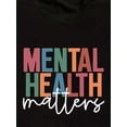 thumbnail image 3 of Mental Health Matters" Colorful Print Women's T-Shirt - Casual Short Sleeve Crew Neck, Machine Washable, All-Season Style, Ladies T-Shirts, 3 of 7