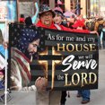thumbnail image 2 of Bayyon Jesus Grommet Flag As For Me And My House We Will Serve Lord Flag Banner with Grommets 3x5Feet Man cave Decor, 2 of 6