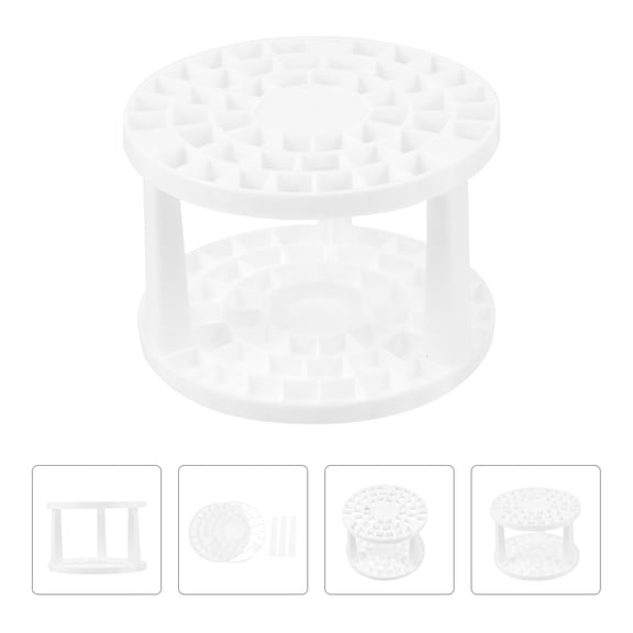 FUTUREORYY Plastic Makeup Brush Holder Organizer Rack Space-Saving Cosmetic Accessory Stand for Daily Use, 1 Piece
