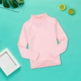 thumbnail image 4 of PINQI Kids Fall Winter Blouse Baby Girls Boys High Neck Candy Color Children's Long Sleeve Base T Shirt for 2 To 7 Years Fall Spring Clothes(a-Pink,2-3 Years), 4 of 4