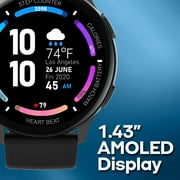 3Plus Callie Smartwatch with 1.43 AMOLED Display, Call Functionality, Heart Rate Monitor, IP68 Waterproof, 100 Workout Modes, Compatible with iPhone and Android