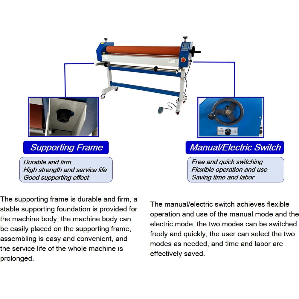 51" Electric Cold Laminator Mounting Machine Manual Commercial Home 1300MM 50W 110V
