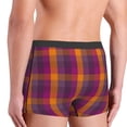 thumbnail image 3 of Fotbe Orange and Purple Plaid Men’s Total Support Pouch Boxer Briefs, X-Temp Cooling, Moisture-Wicking Underwear, Regular, Long-leg and Trunk-Small, 3 of 6