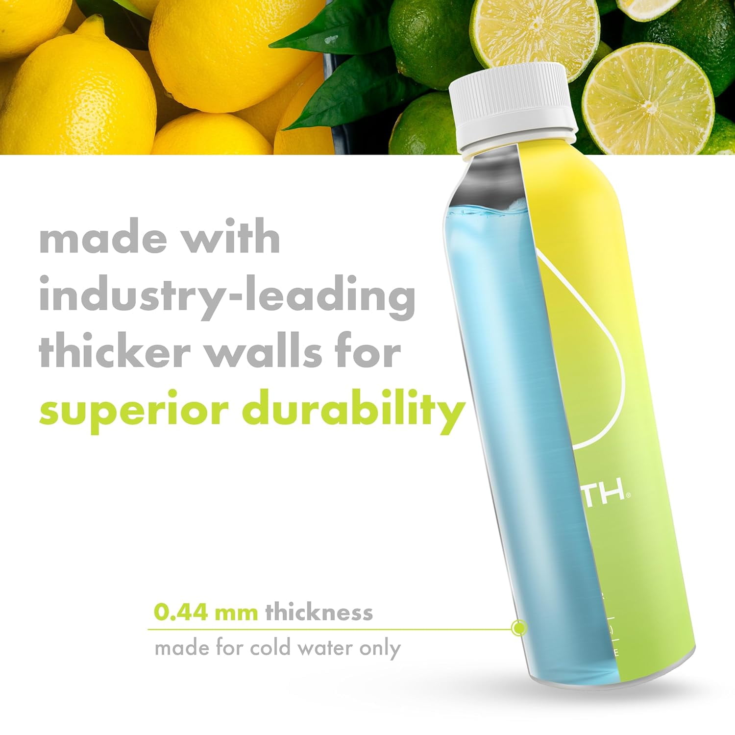 PATH Water Ultra-Purified Sparkling Lemon Lime Flavored Water, 20 fl oz, 4 pack Aluminum Bottles