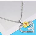 thumbnail image 3 of SheridanStar Sunflower Heart Necklace Includes Message Card and Polishing Cloth, 18 in, 3 of 9