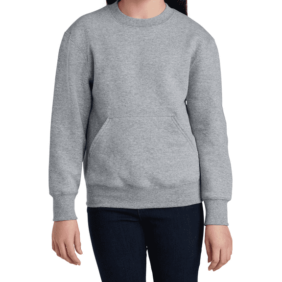 Youth Core Fleece Crewneck Sweatshirt Cotton-Poly Pocket PC78YPKT