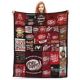 thumbnail image 2 of Dr Pepper 90s Maroon Background Flannel Blanket Funny Ultra-Soft Micro Warm Throw Blanket Fleece Blanket Interesting Gift, 2 of 4