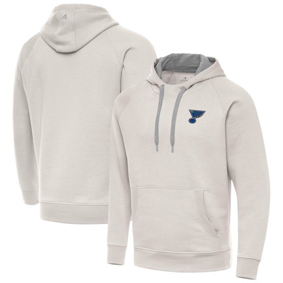 Men's Antigua Cream St. Louis Blues Victory Pullover Hoodie
