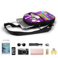 thumbnail image 3 of Lsque Geometry Dash Pattern Chest Package – Foldable Waterproof Chest Bag with Adjustable Shoulder Strap, Double Zipper Compartments & D-Buckle Design, 3 of 7