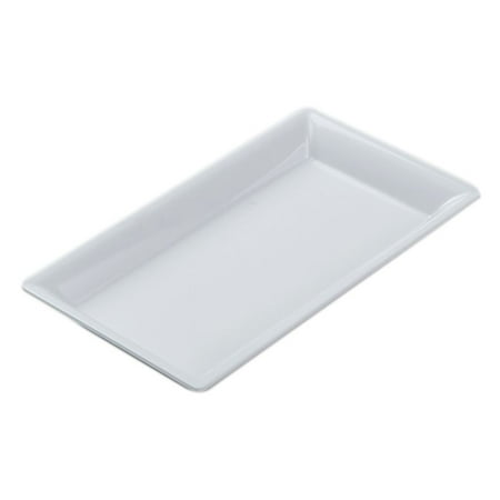 American Metalcraft Rectangular Basket - American Metalcraft MEL19 Rectangular White Platter 14.25 x 7.5