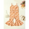 thumbnail image 2 of Arvbitana Infant Baby Girls Summer Jumpsuit Sleeveless Floral Print Romper Overalls 6M 12M 18M 24M 2T 3T 4T Infant Flared Pants Summer Clothes, 2 of 9