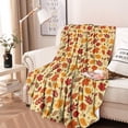thumbnail image 2 of Autumn Fall Leaves Pattern Round Blanket,Comfortable Soft Flannel Throw Blanket,All Season,Warm Lightweight Blankets for Sofa Bed Couch Living Room Chair 47"x47", 2 of 5