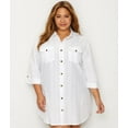 thumbnail image 1 of Dotti Plus Size Cabana Life Woven Cover-Up, 1 of 2