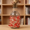 thumbnail image 5 of Taotanxi Burlap Leaf Ribbon, 32Feet 5mm Jute Twine Vine with Artificial Leaves for Crafts, Wedding, Jungle Party Decor (Red), 5 of 7