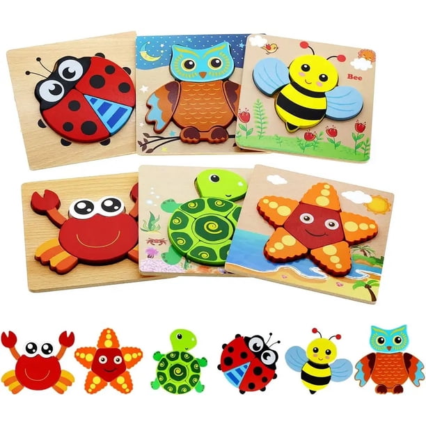 Rompecabezas de madera Bebe, juguetes Montessori para niños de 1, 2, 3 y 4 años, juegos de coches para bebés, aprendizaje educativo, rompecabezas empotrado, con marco