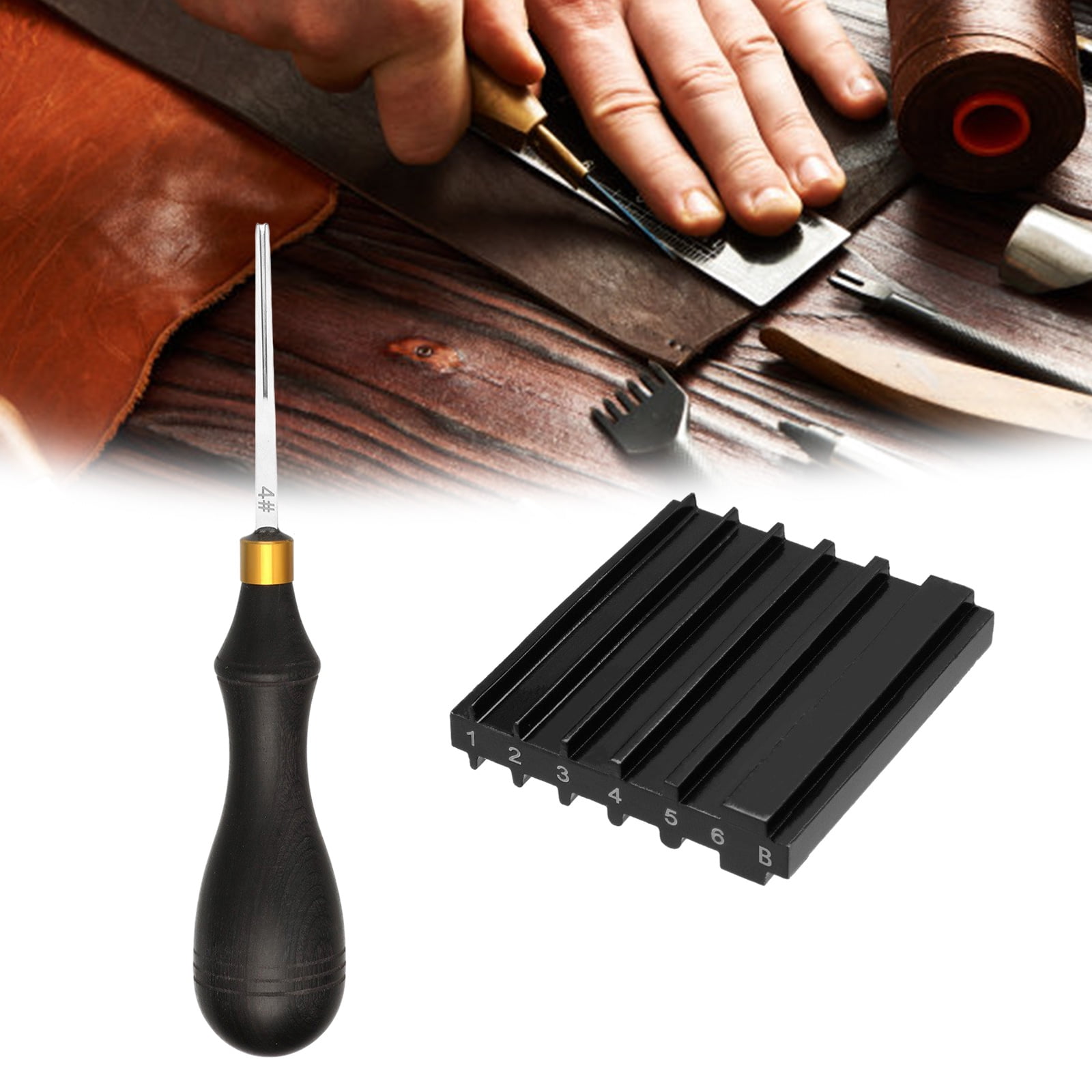 Leather Beveler Sharpen Leather Cutter Head Sharpen Leather Edges Bevelers Grinding Tool for Leather Craft