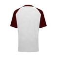thumbnail image 5 of T Shirts for Women Crewneck Raglan Color Block Short Sleeve Tops Summer Daily Casual Womens Basic Tee S-2XL, 5 of 8