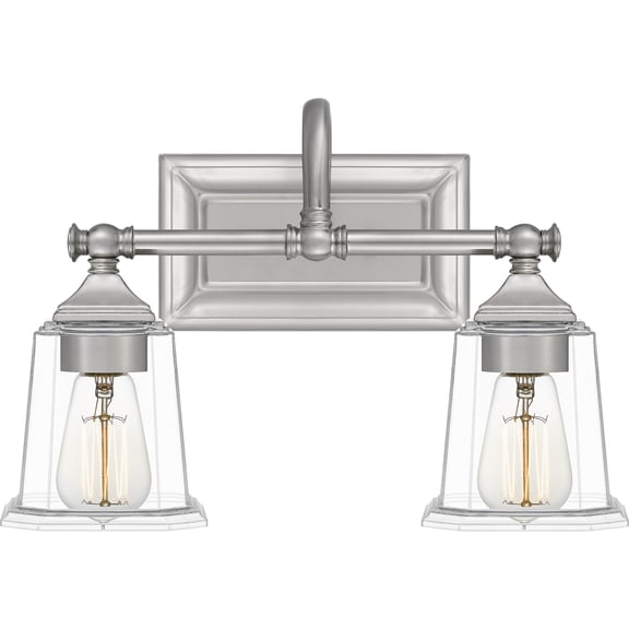 Nicholas 2-Light Brushed Nickel Vanity Light