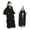 Black, variant on Girls Muslim Prayer Dress with Hijab Islamic Kids Traditional Eid Flowy Long Dresses Soft Pullover Abaya Clothes 5-14 Years