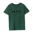 thumbnail image 4 of Camiseta de mujer clásica de verano con cuello redondo para acampar, caminar, viajar, ir de compras XL, 4 of 7