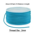 thumbnail image 2 of Nylon Beading Thread Cord 2mm Extra Strong Braided Nylon String for Necklace Crafting 15M/49 Feet, Bright Blue, 2 of 5