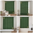 thumbnail image 6 of Dark Green Gold Floral Sheer Curtains 45 Inches Long, Modern Abstract Art Spring Flowers Light Filering Curtains, Breathable Simi Curtain Privacy Drapes for Kitchen Bathroom Small Window Treatment, 6 of 9