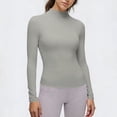 thumbnail image 6 of Weikingp Tight Fitting Shirts For Women，Long-Sleeve Compression Shirts For Women Long Sleeve Tight Shirts For Women Long Sleeve Shirts Tight Shirts For Women Crew Neck Gray S, 6 of 9