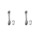 thumbnail image 2 of Spork Naiovety de acero inoxidable 5 en 1 cuchillo cuchara llavero abrebotellas comida vajilla cubiertos Camping Picnic utensilio Negro 2piezas, 2 of 6