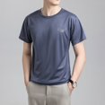 thumbnail image 5 of Camiseta de seda de hielo para hombre, camisetas de manga corta de verano 2023, finas, transpirables, de secado rápido, camisetas holgadas informales con estampado de letras a la moda para hombre, 5 of 5