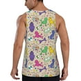 thumbnail image 3 of Easygdp Colorful Poodle Dog Men's Tank Top, Sleeveless Muscle T Shirts, Breathable, Quick-Dry, Loose for Gym, Running, Fitness - Medium, 3 of 9