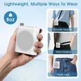 thumbnail image 6 of 15W Wireless Voice Amplifier with 2 Magnetic Lavalier Mics & Noise Reduction - Bluetooth 5.3 PA System for Teachers, Tour Guide, Yoga - 15H Rechargeable Battery, Waist-Mount Design (White) Black, 6 of 7