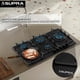thumbnail image 5 of Parrilla de gas SUPRA Signature, Spyder 87 empotrable de 5 Quemadores de Cristal Templado Negro Mate, 5 of 11