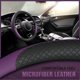 thumbnail image 2 of Auto Car Steering Wheel Cover, Black Microfiber Leather, 15 Inches Leather Steering Wheel Protector, Anti-Slip, Universal Fit (Purple), 2 of 4