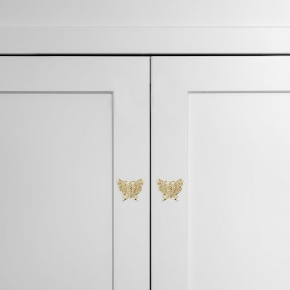 OUNONA Butterfly Knob Unique Single-Hole Handle for Dresser Cabinet Vintage Multi-Function Furniture Pull Handle Part Cabinet Knob Butterfly Shaped Pull Knob