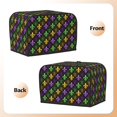 thumbnail image 3 of Balery Mardi Gras1 Pattern Oven Cover Kitchen Bread Machine Protector, 2 Slice Toaster Cover for Home, Anti Dust Fingerprint Coaster Cover, 3 of 7